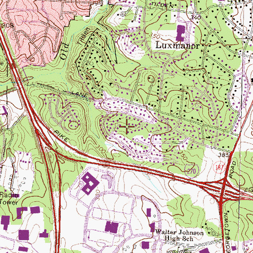 Topographic Map of Heritage Walk, MD