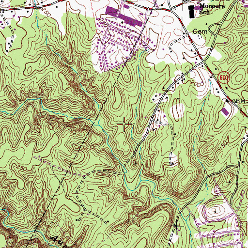 Topographic Map of Highpointe, VA