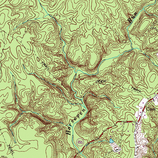 Topographic Map of Holly Corner Estates, VA
