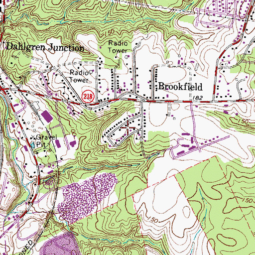Topographic Map of Holly Ridge, VA