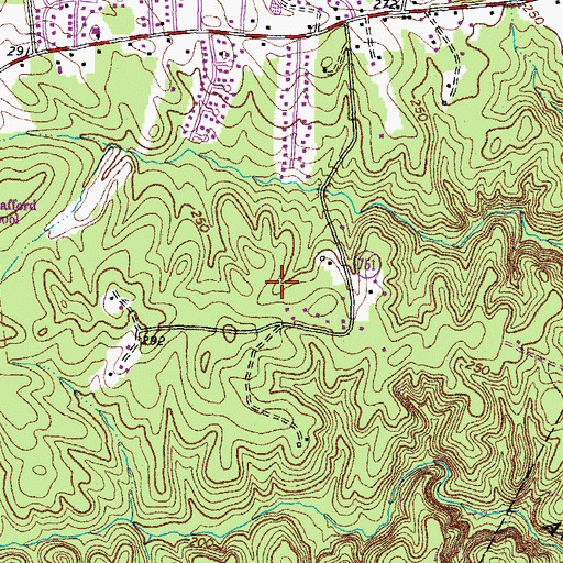 Topographic Map of Hunter Trail at Stafford, VA