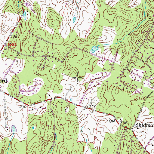 Topographic Map of Ivyglen, VA