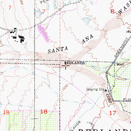 Topographic Map of Mill Creek, CA