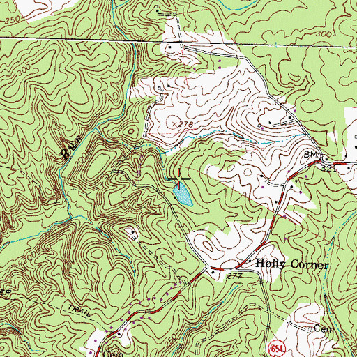 Topographic Map of Kimberly Estates, VA