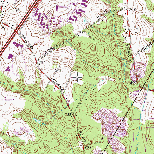 Topographic Map of Knightsbridge, MD