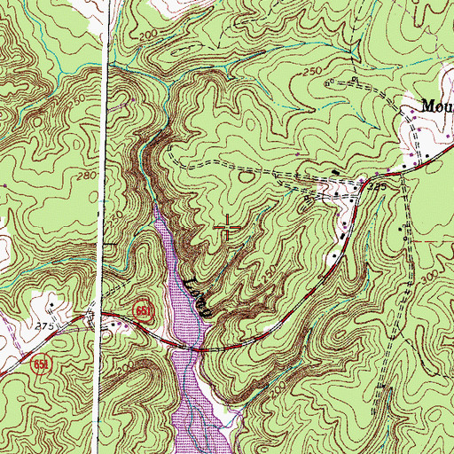 Topographic Map of Lake Ridge and Bethany Pointe, VA