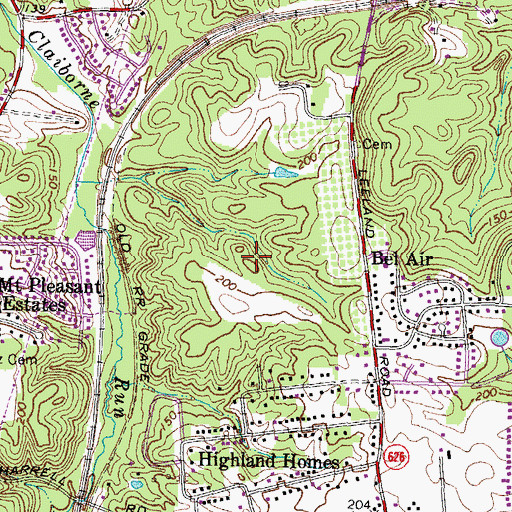Topographic Map of Leeland Station, VA