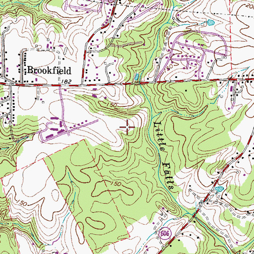 Topographic Map of Little Falls Village, VA