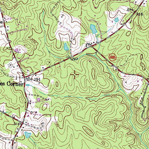 Topographic Map of Locklears Landing, VA