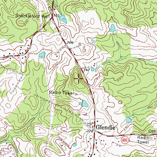 Topographic Map of Majestic Ridge Estates, VA