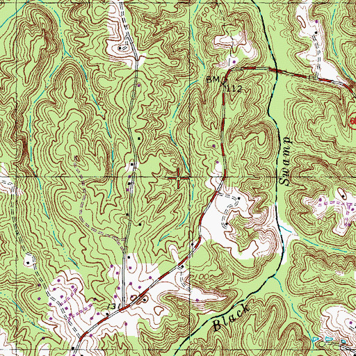 Topographic Map of Marshall Woods, VA