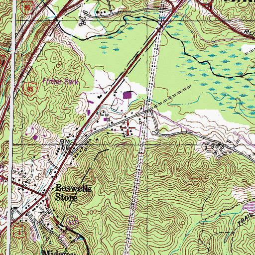 Topographic Map of Mavel Manor, VA