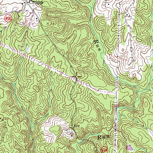 Topographic Map of Milburn Estates, VA