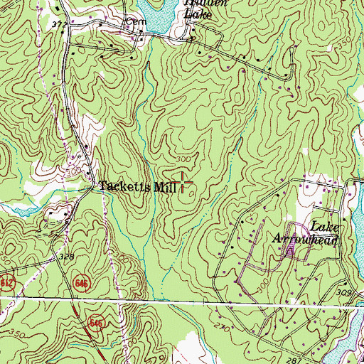 Topographic Map of Millbrook, VA
