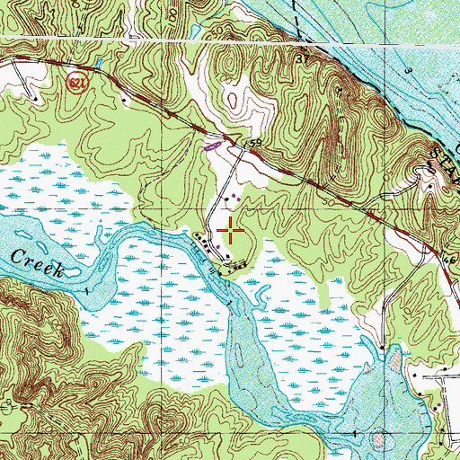 Topographic Map of Montague Landing, VA