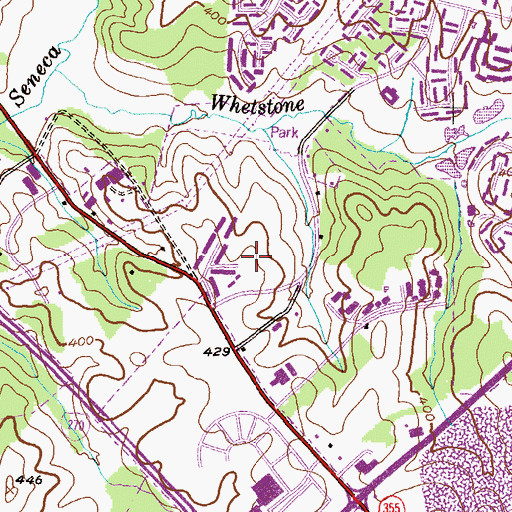Topographic Map of Montgomery Meadows, MD