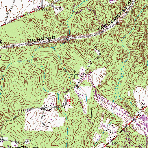 Topographic Map of North Potomac, VA
