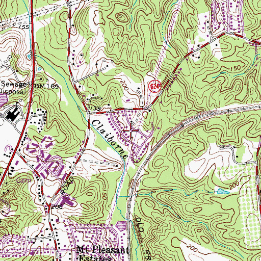 Topographic Map of Northridge, VA