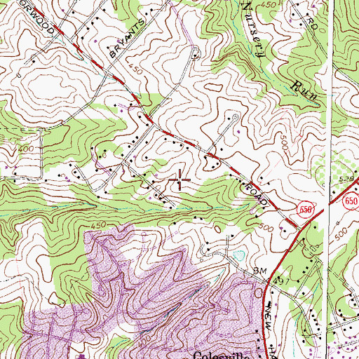 Topographic Map of Norwood Knolls, MD