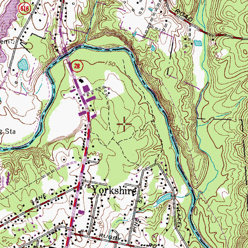 Topographic Map of Orchard Bridge, VA