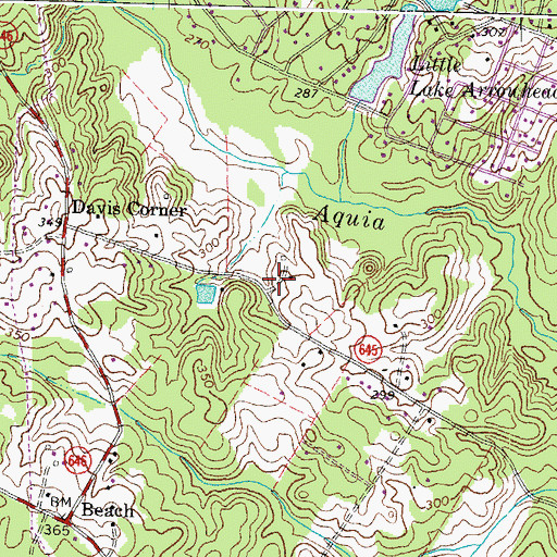 Topographic Map of Parkside, VA
