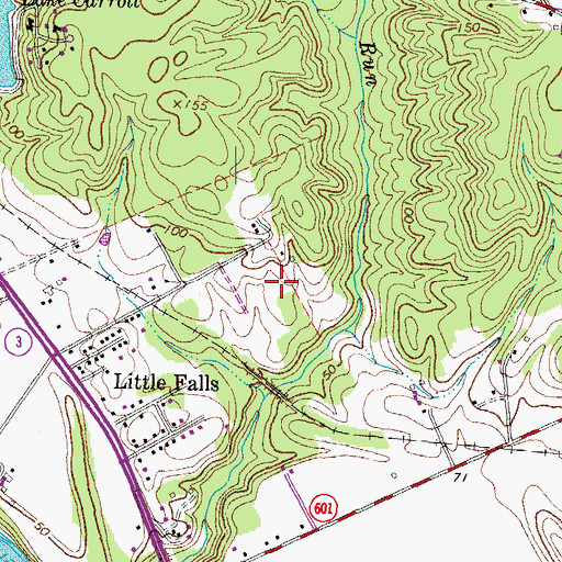 Topographic Map of Part Little Falls, VA