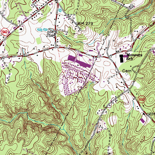 Topographic Map of Patriots Landing, VA