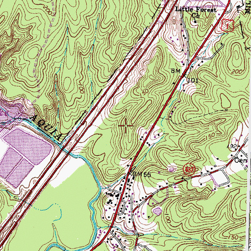 Topographic Map of Potomac Hills, VA