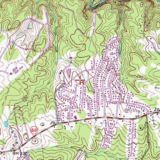 Topographic Map of Raintree, VA