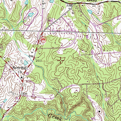 Topographic Map of Red Hill, VA