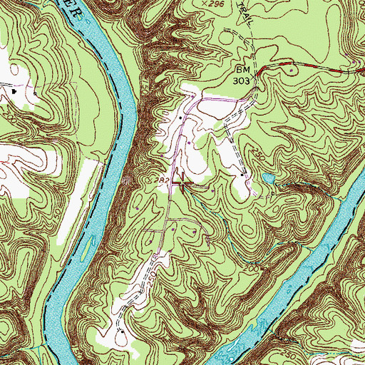 Topographic Map of River Ridge Estates, VA