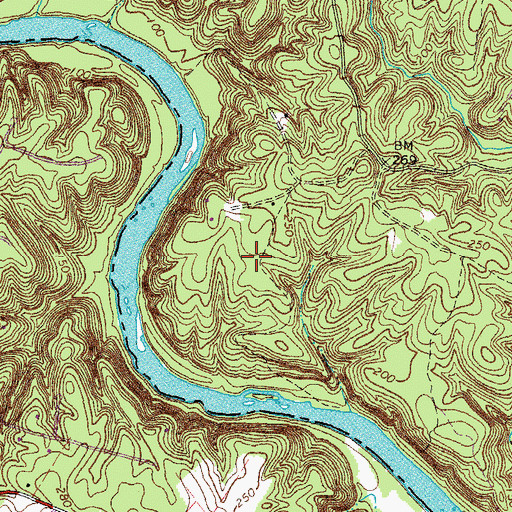 Topographic Map of Rivergate, VA
