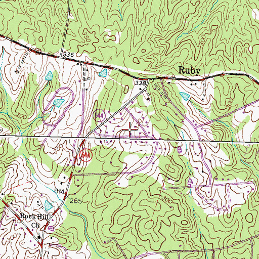 Topographic Map of Rock Hill Estates, VA