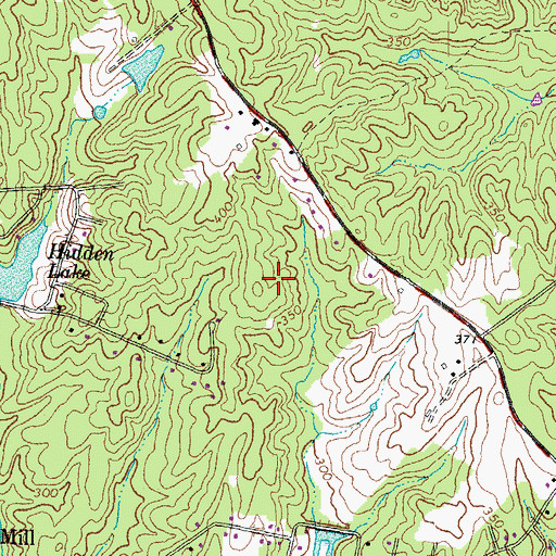 Topographic Map of Rolling Hills, VA