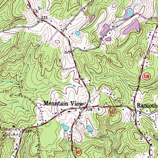 Topographic Map of Rolling Meadows, VA