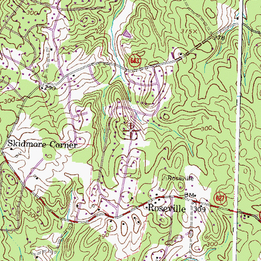 Topographic Map of Rose Hill Farms, VA