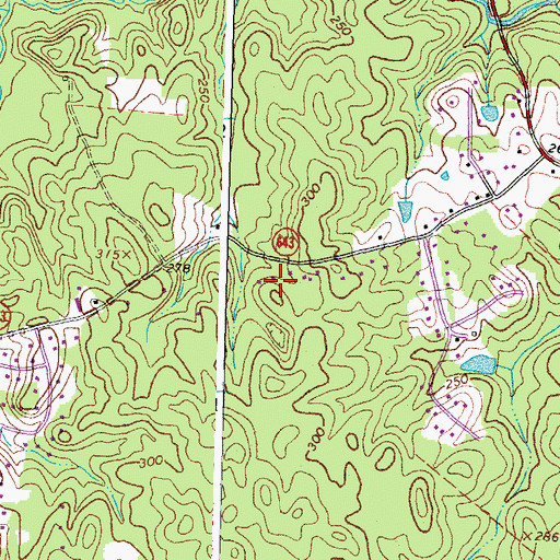 Topographic Map of Saint Georges, VA