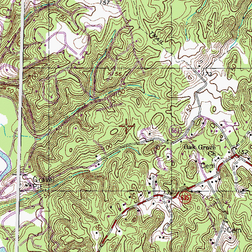 Topographic Map of Saratoga, VA