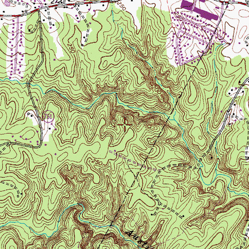 Topographic Map of Settlers Landing, VA