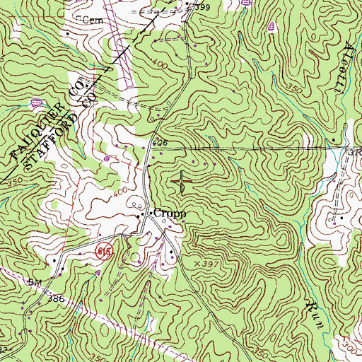 Topographic Map of Seymour Knolls, VA