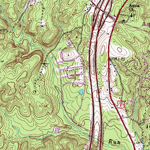 Topographic Map of Shadow Woods, VA