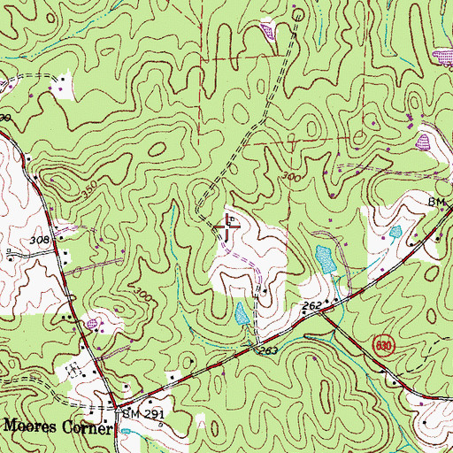 Topographic Map of Sheltons Run, VA