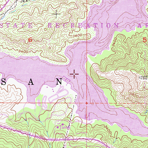 Topographic Map of Miller Canyon, CA