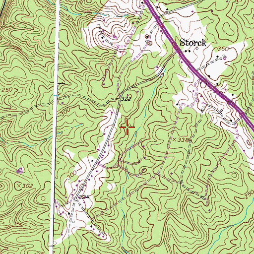 Topographic Map of Sherwood Forest, VA