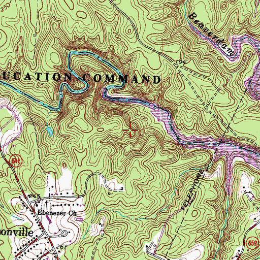 Topographic Map of Smith Lake Estates, VA