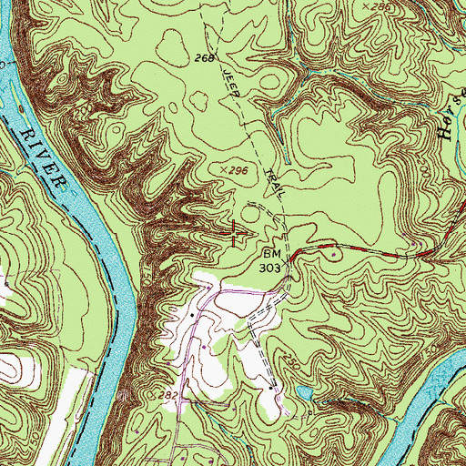 Topographic Map of Snead Estates, VA