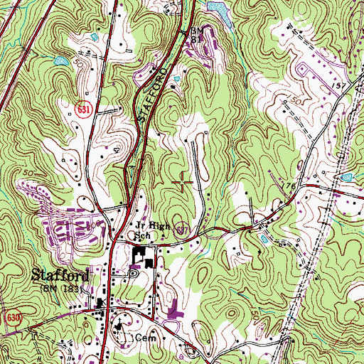 Topographic Map of Somerset Landing, VA