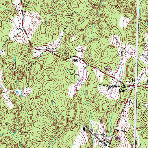 Topographic Map of Stafford Greens, VA