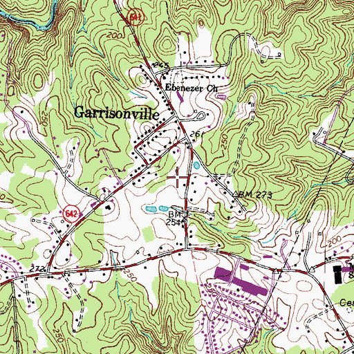 Topographic Map of Stafford Mews, VA