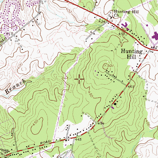 Topographic Map of Stonebridge, MD